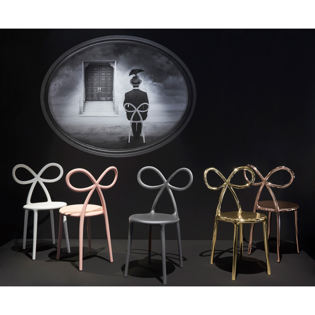 Modern Chic Dining Chair Set (2) | Qeeboo Ribbon | OROA.com