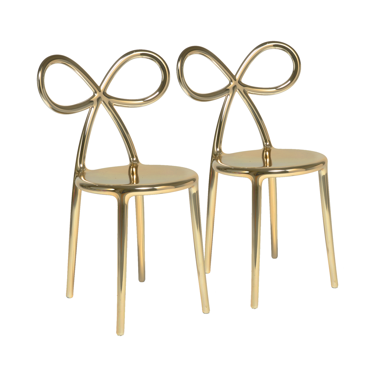 Modern Chic Dining Chair Set (2) | Qeeboo Ribbon | OROA.com