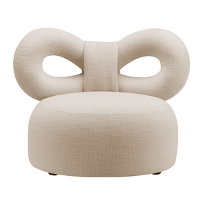 Upholstered Bow Lounge Chair | Qeeboo Ribbon | OROA.com