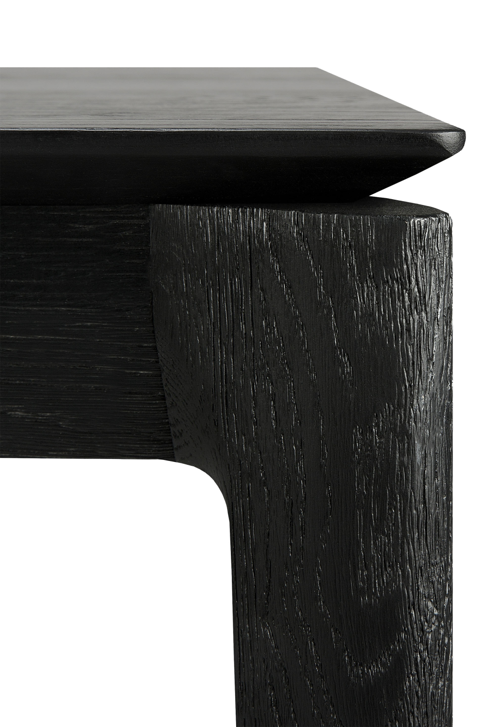 Black Oak Minimalist Dining Table | Ethnicraft Bok | Oroa.com