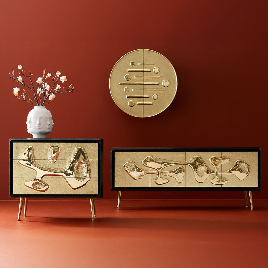 Hammered Brass 4-Door Sideboard | Jonathan Adler Reform | Oroa.com