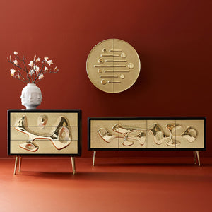 Hammered Brass 4-Door Sideboard | Jonathan Adler Reform | Oroa.com