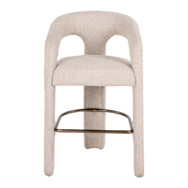 Modern European furniture - Cream 3-Legged Counter Stool - www.oroa.com