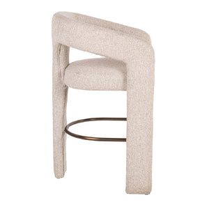 Modern European furniture - Cream 3-Legged Counter Stool - www.oroa.com