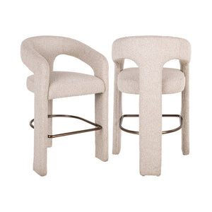 Modern European furniture - Cream 3-Legged Counter Stool - www.oroa.com