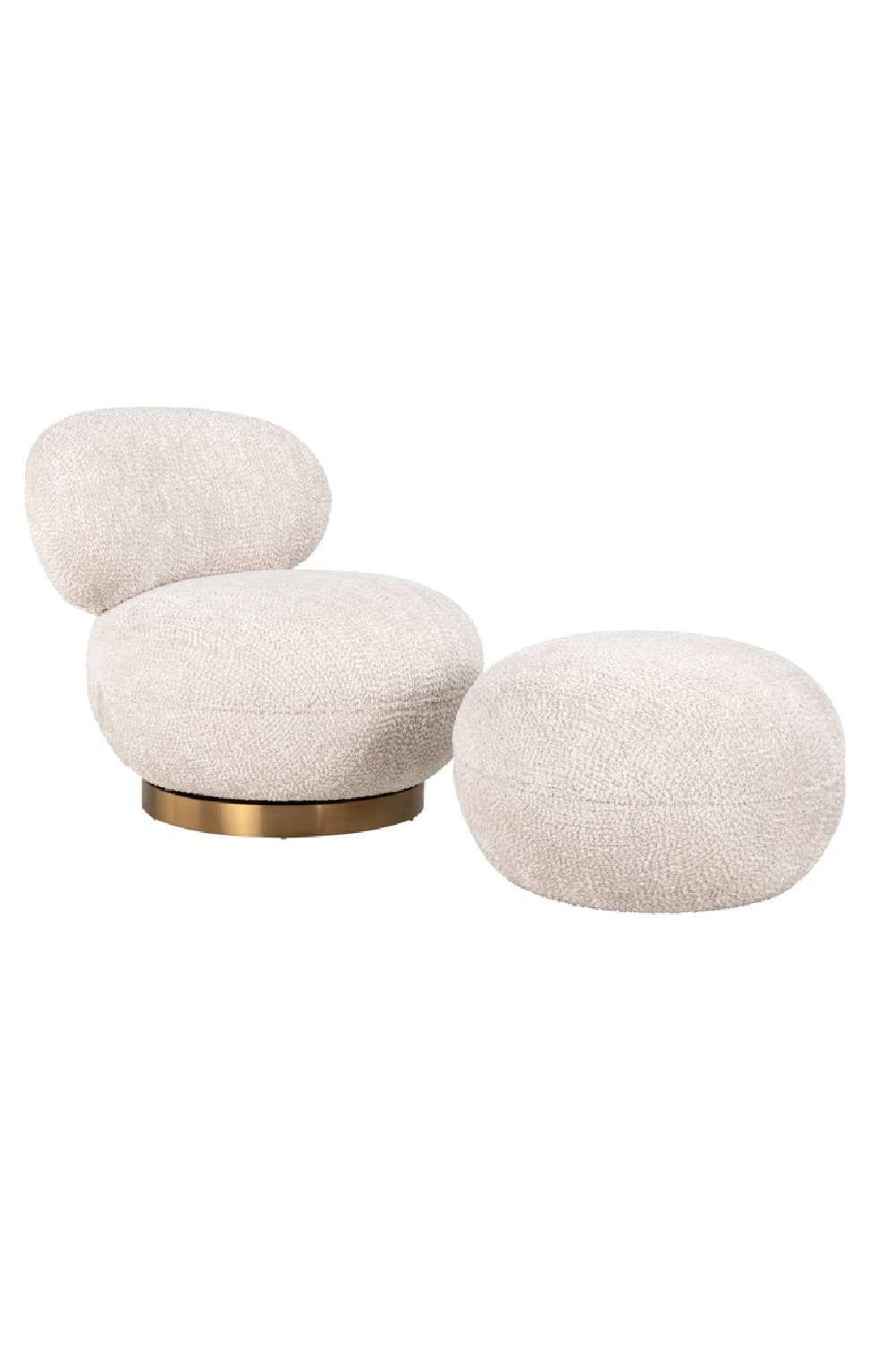  Round Upholstered Pouf | OROA Jace | Oroa.com