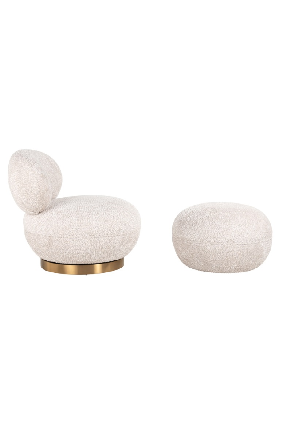  Round Upholstered Pouf | OROA Jace | Oroa.com