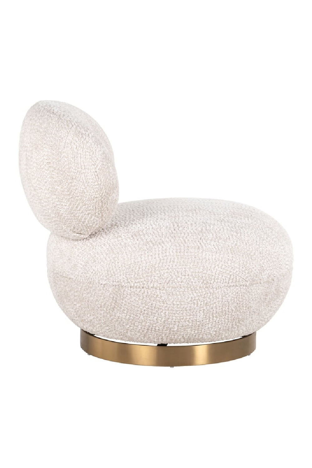 Cream Upholstered Swivel Easy Chair | OROA Jace | Oroa.com