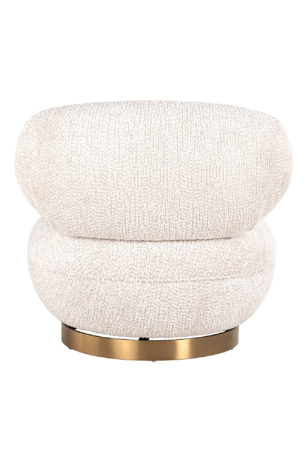 Cream Upholstered Swivel Easy Chair | OROA Jace | Oroa.com