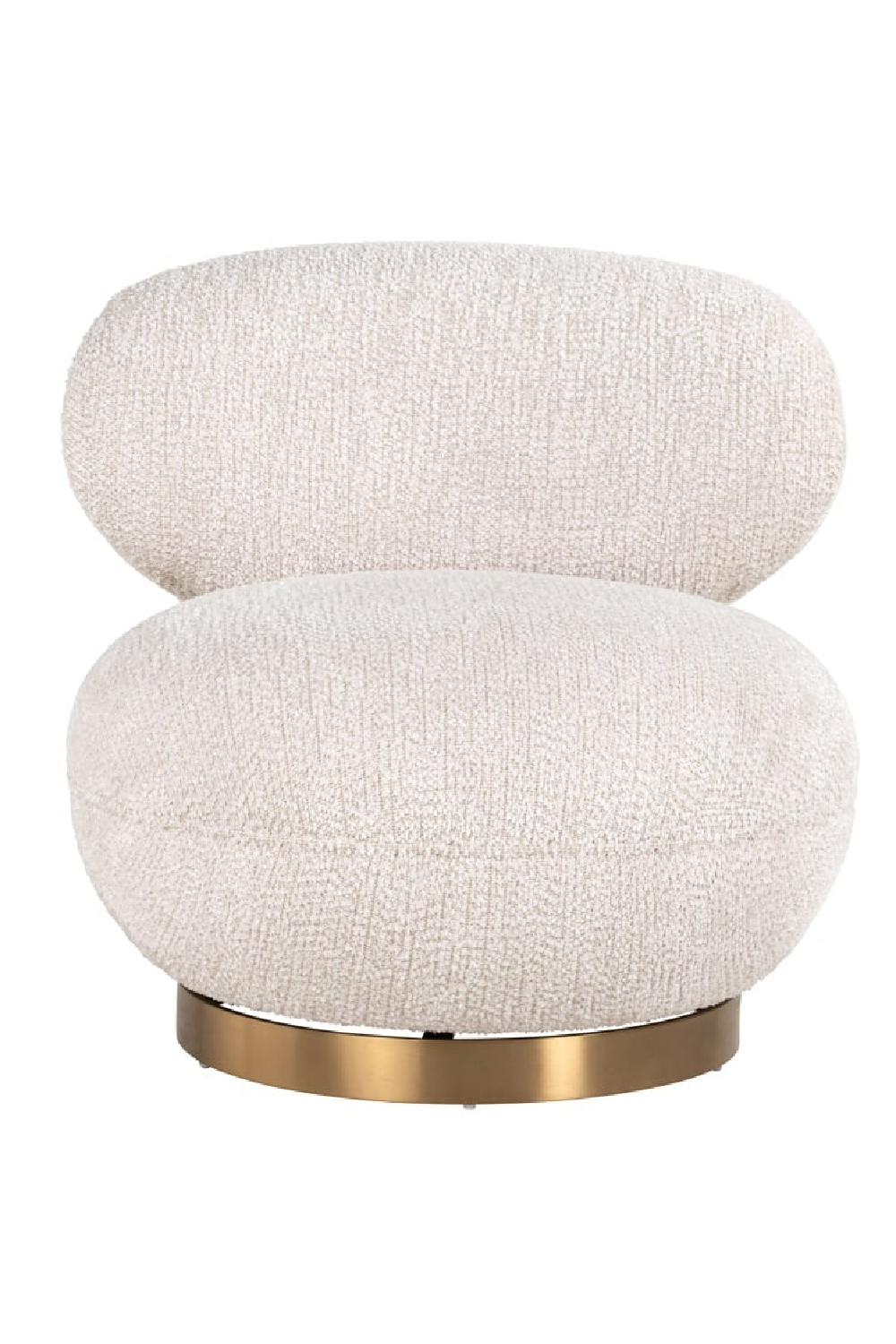 Cream Upholstered Swivel Easy Chair | OROA Jace | Oroa.com