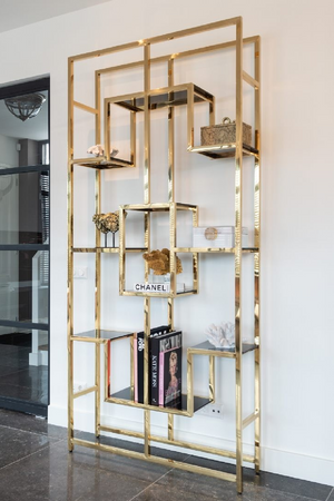 Geometrical Gold Cabinet | Richmond Interiors Magnus | Oroa.com
