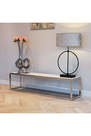 Silver Framed Marble TV Unit | Richmond Interiors Levanto | OROA.com