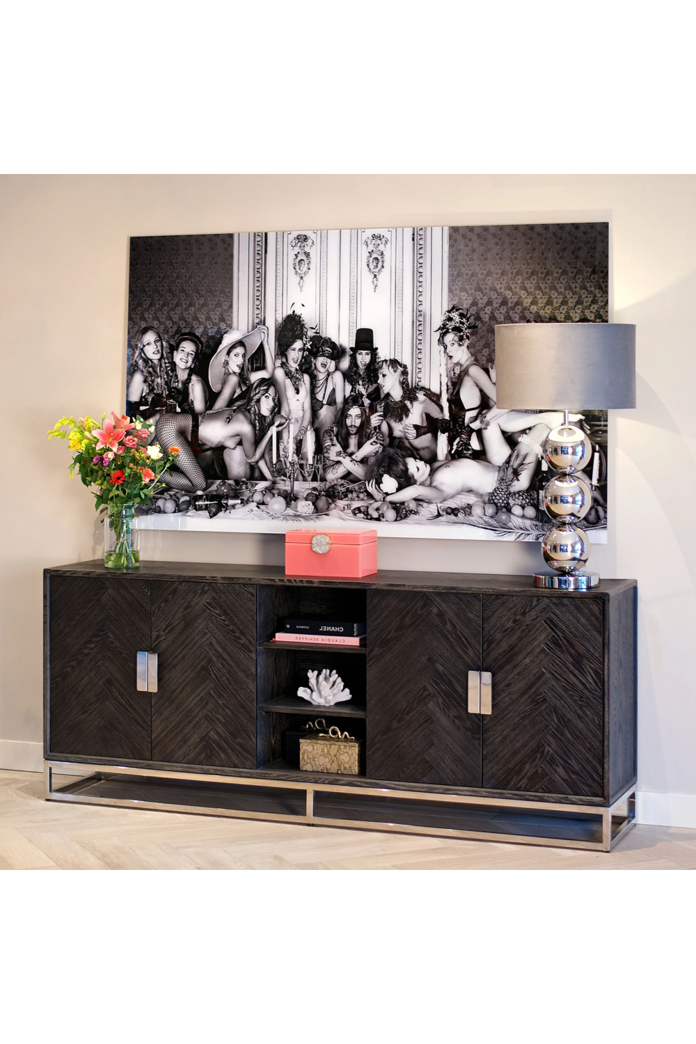 Black Oak Chevron Sideboard | OROA Blackbone | Oroa.com