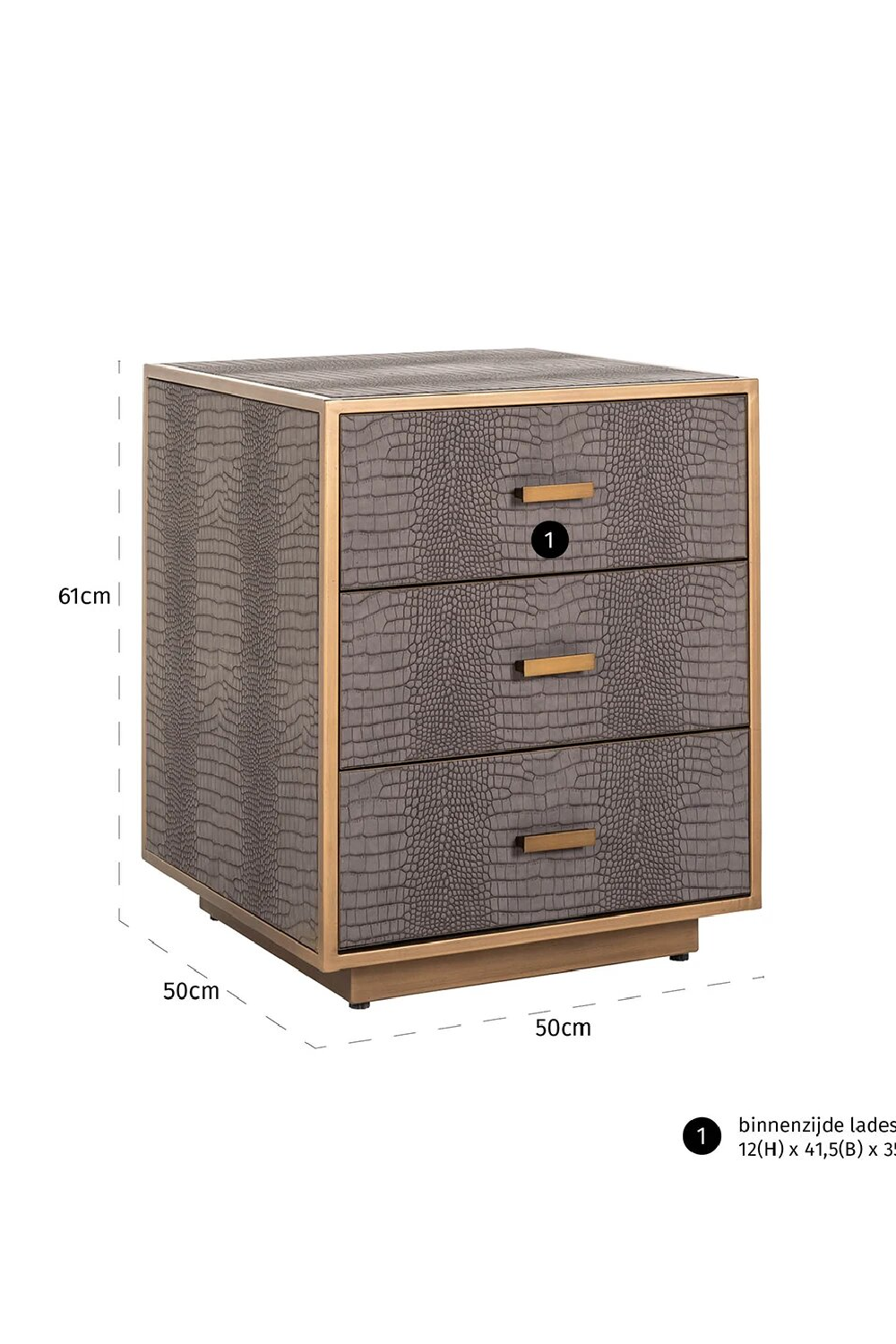 Brown Leather Chest of Drawers | Richmond Interiors Classio | OROA.com