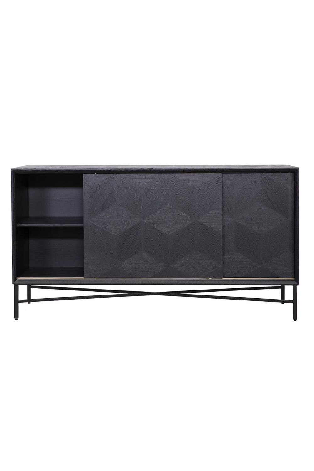 Black Oak Sliding Door Sideboard | OROA Blax | OROA.com