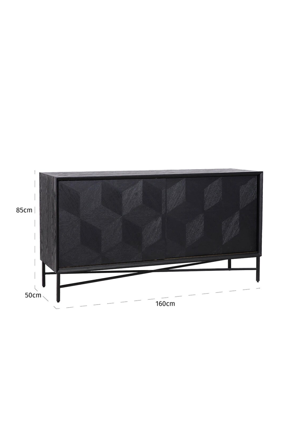 Black Oak Sliding Door Sideboard | OROA Blax | OROA.com