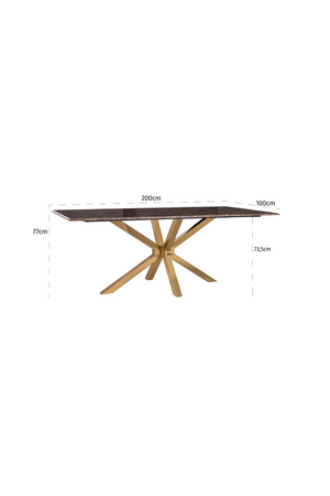 Gold Base Marble Dining Table | Richmond Interiors Conrad | Oroa.com