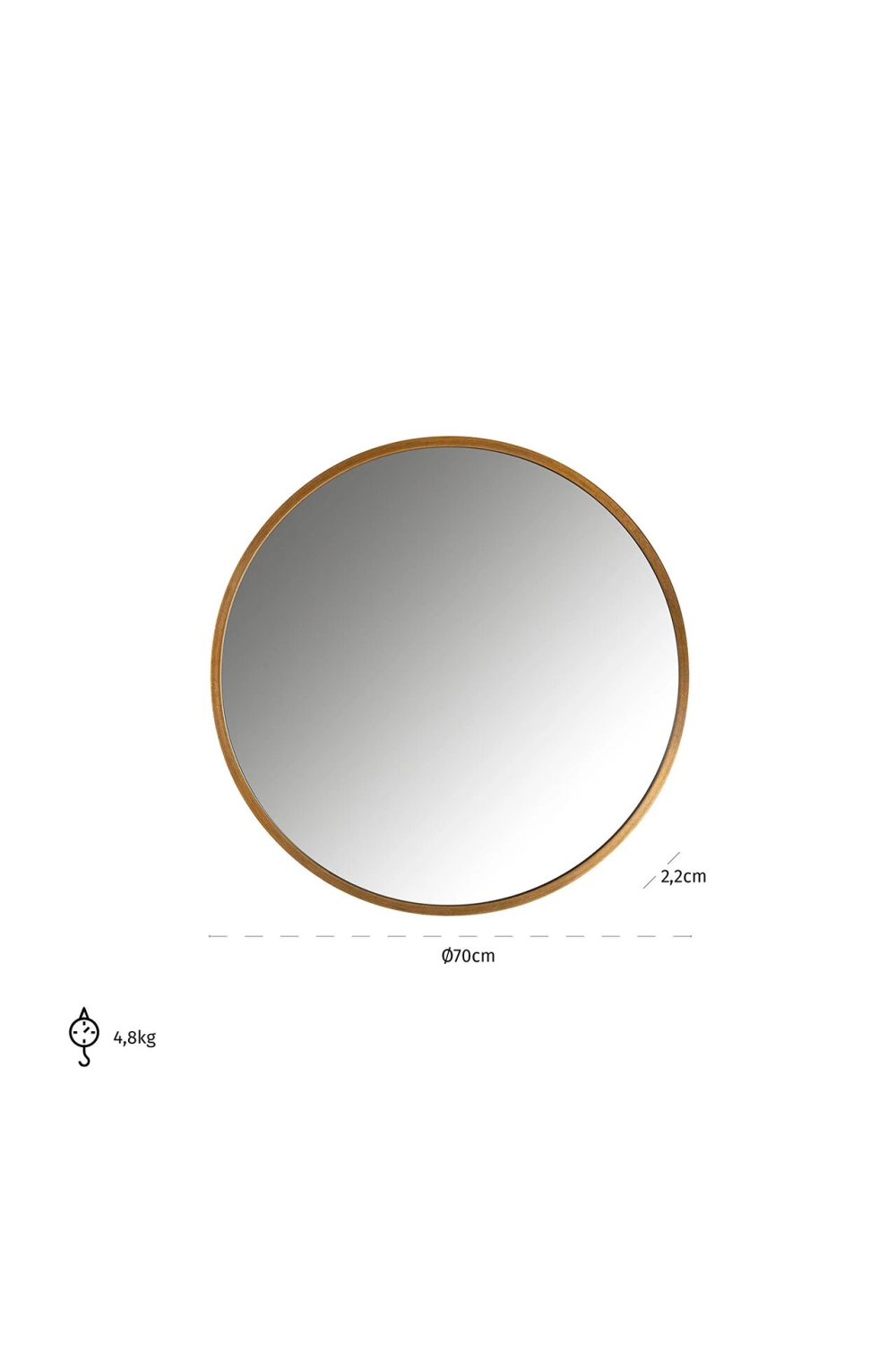 Framed Round Mirror | Richmond Interiors Maeron | Oroa.com
