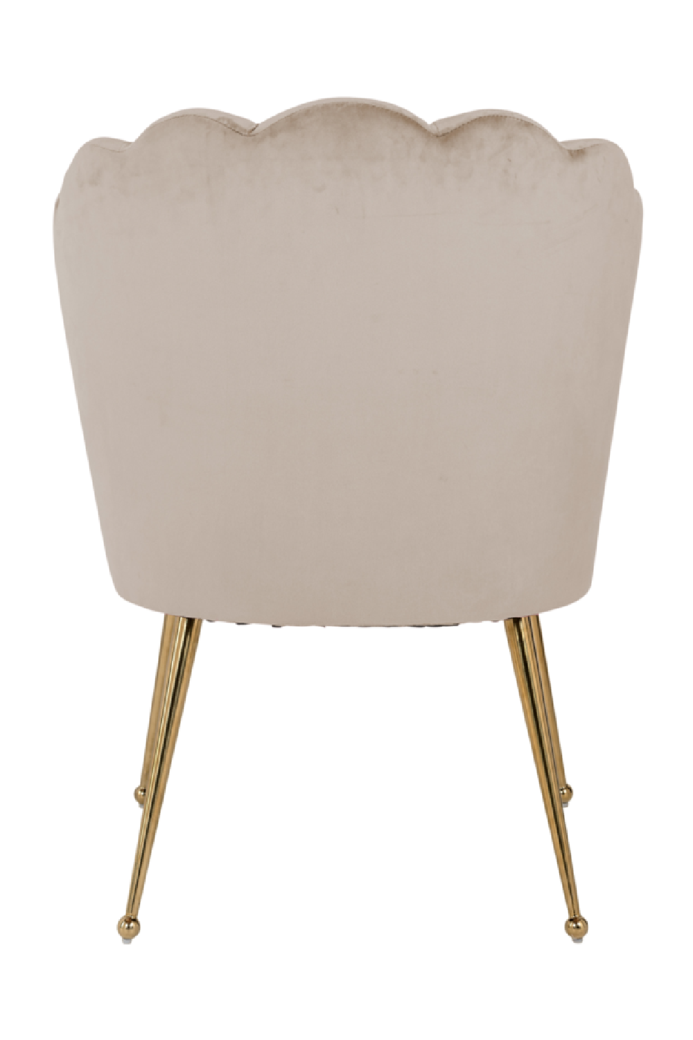 Scalloped Khaki Velvet Chair | Richmond Interiors Pippa | Oroa.com