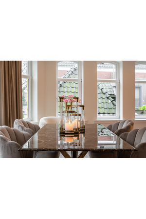 Scalloped Khaki Velvet Chair | Richmond Interiors Pippa | Oroa.com