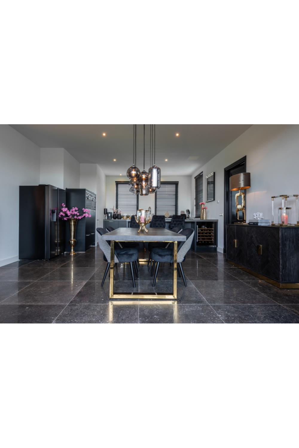 Velvet Gold Accent Bar Stool | Richmond Interiors Imani | Oroa.com