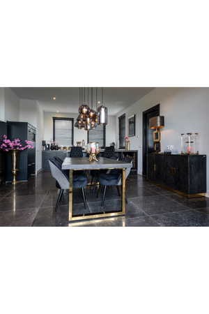 Velvet Gold Accent Bar Stool | Richmond Interiors Imani | Oroa.com