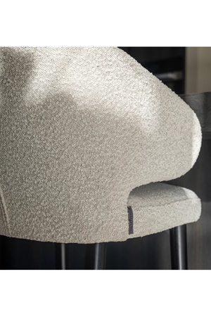 White Bouclé Bar Stool | Richmond Interiors Indigo | OROA.com