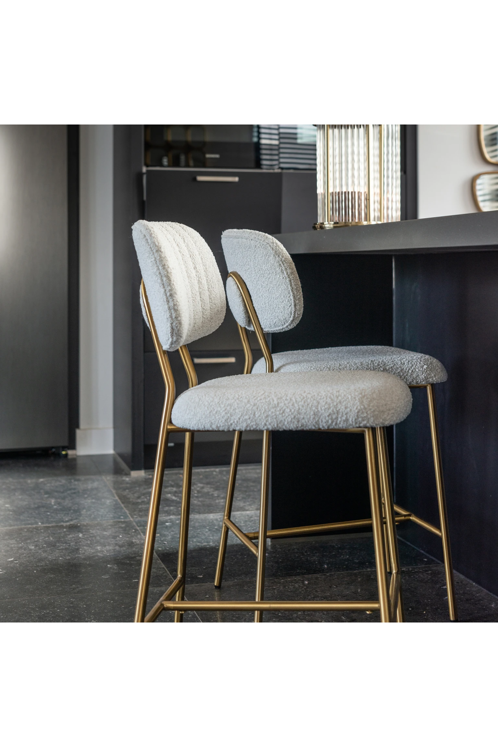 Brushed Metal Counter Stool | Richmond Interiors Xenia | Oroa.com