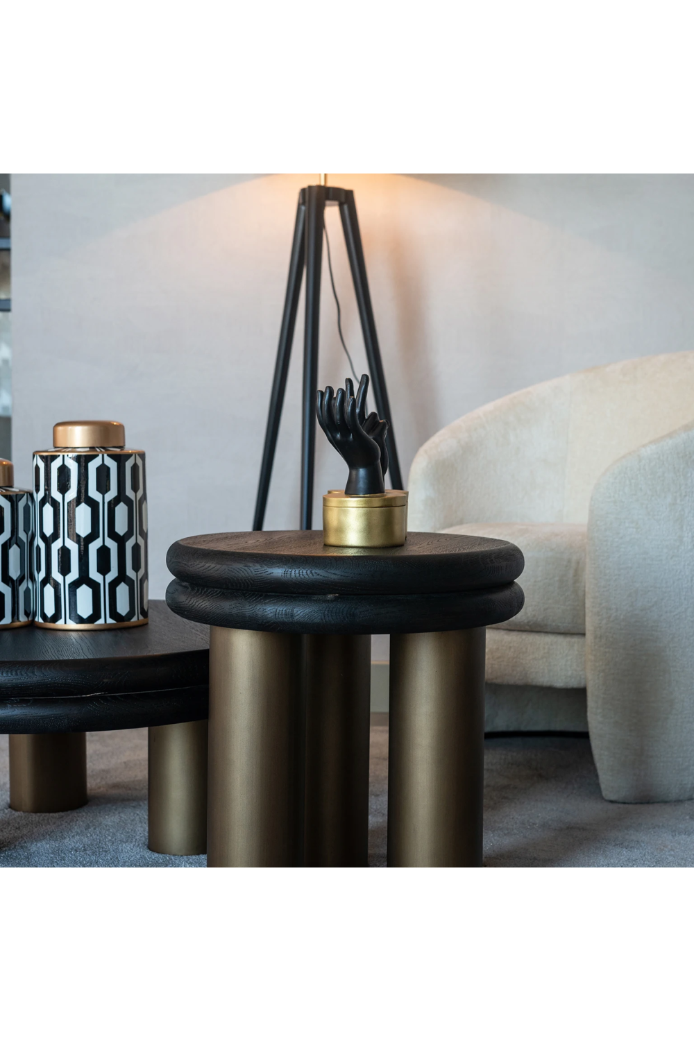 Metal Tripod End Table | Richmond Interiors Macaron | OROA.com