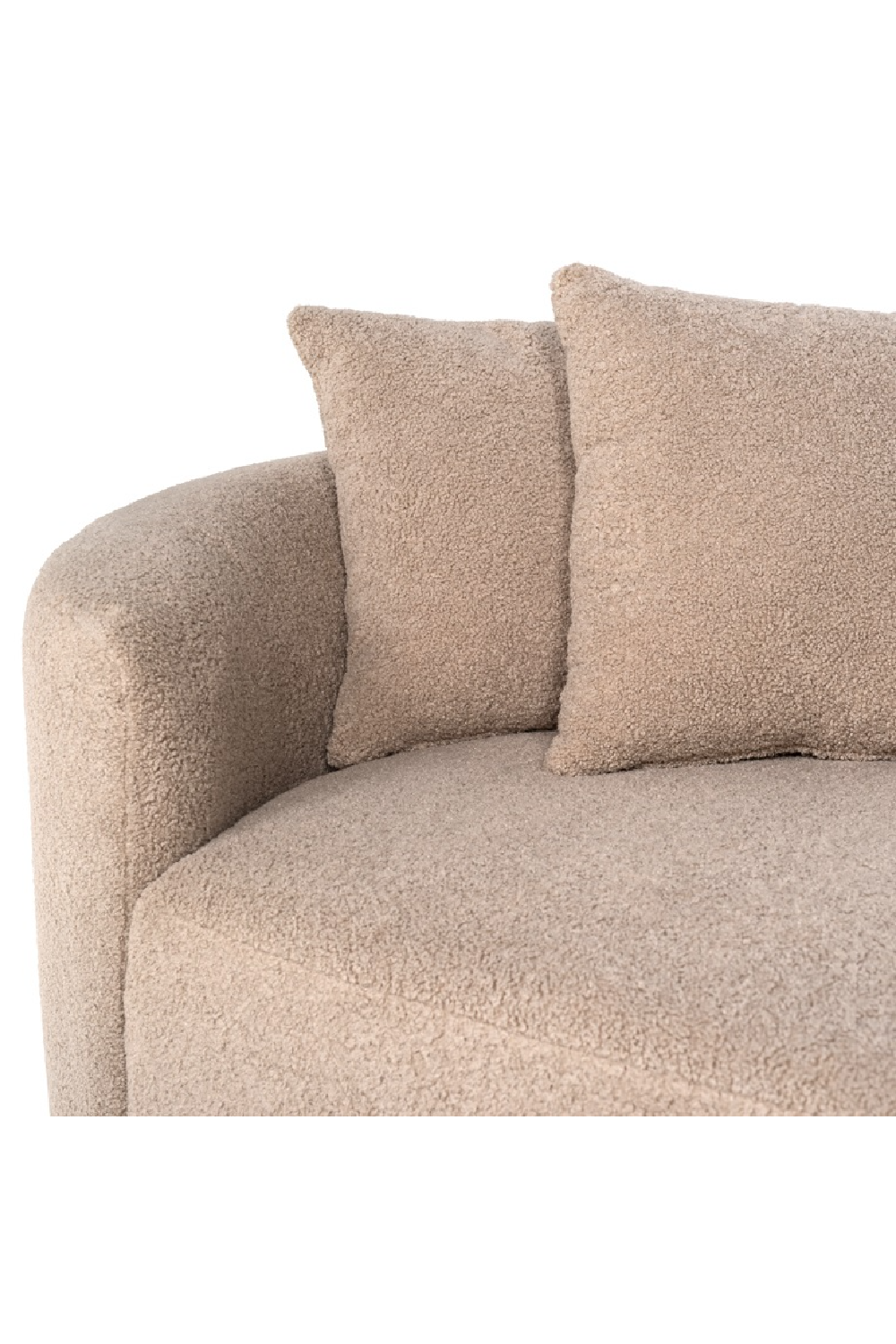 Brown Curve Upholstered Sofa | OROA Grayson | Oroa.com