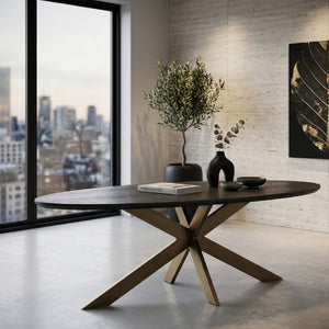   Oval Black Dining Table | Oroa.com
