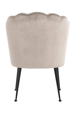 Scalloped Khaki Velvet Chair | OROA Pippa | Oroa.com