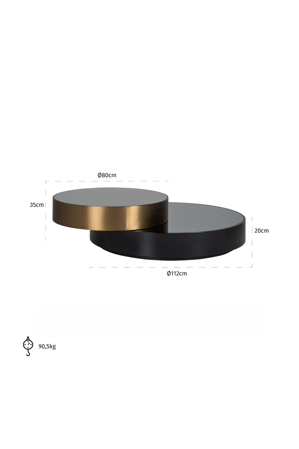 Double Round Coffee Table | Richmond Interiors Slice | Oroa.com