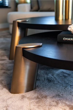 Black Oak Round Coffee Tables (2) | Richmond Interiors Brody | Oroa.com