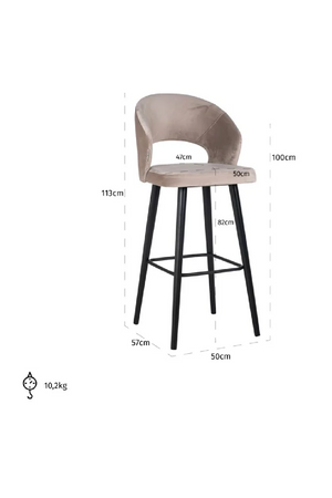 Cut-Out Bar Stool | Richmond Interiors Savoy | Oroa.com