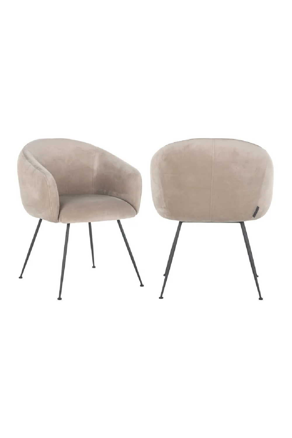 Khaki Velvet Dining Chair | OROA Avanti | Oroa.com