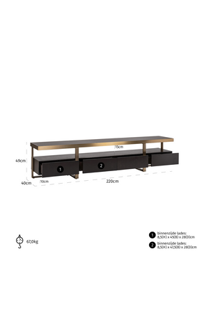 Black Oak Veneer TV Cabinet | Richmond Interiors Diddley | Oroa.com