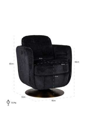 Upholstered Modern Swivel Chair | Richmond Interiors Turner | Oroa.com