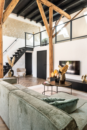 Round Gold Nested Coffee Tables (2) | Richmond Interiors Tulum | Oroa.com