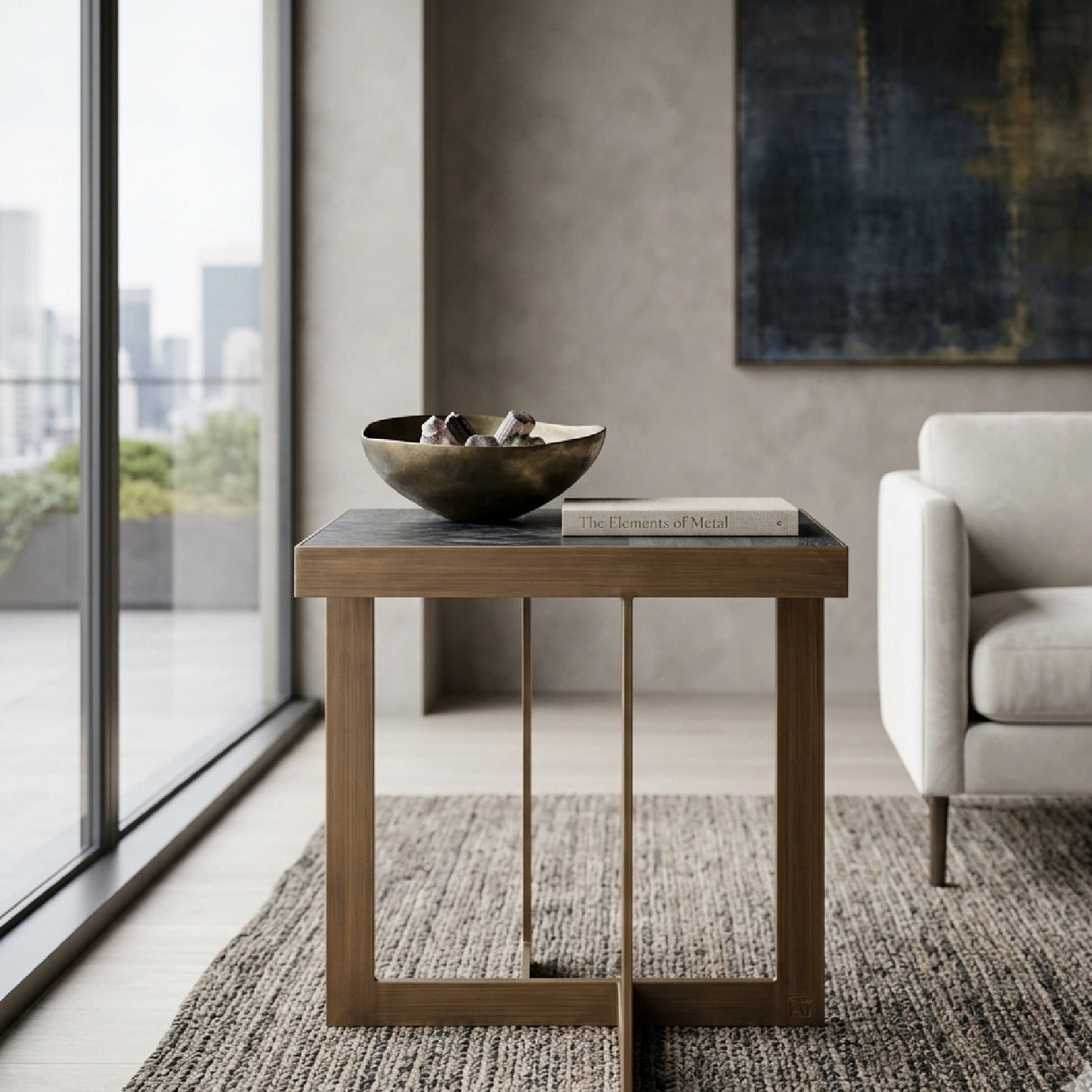   Contemporary Oak End Table | Oroa.com