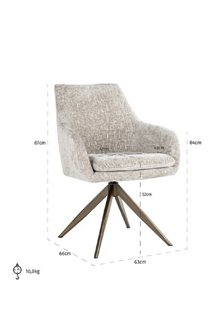 Upholstered Quadropod Swivel Chair | Richmond Interiors Lisonne | Oroa.com