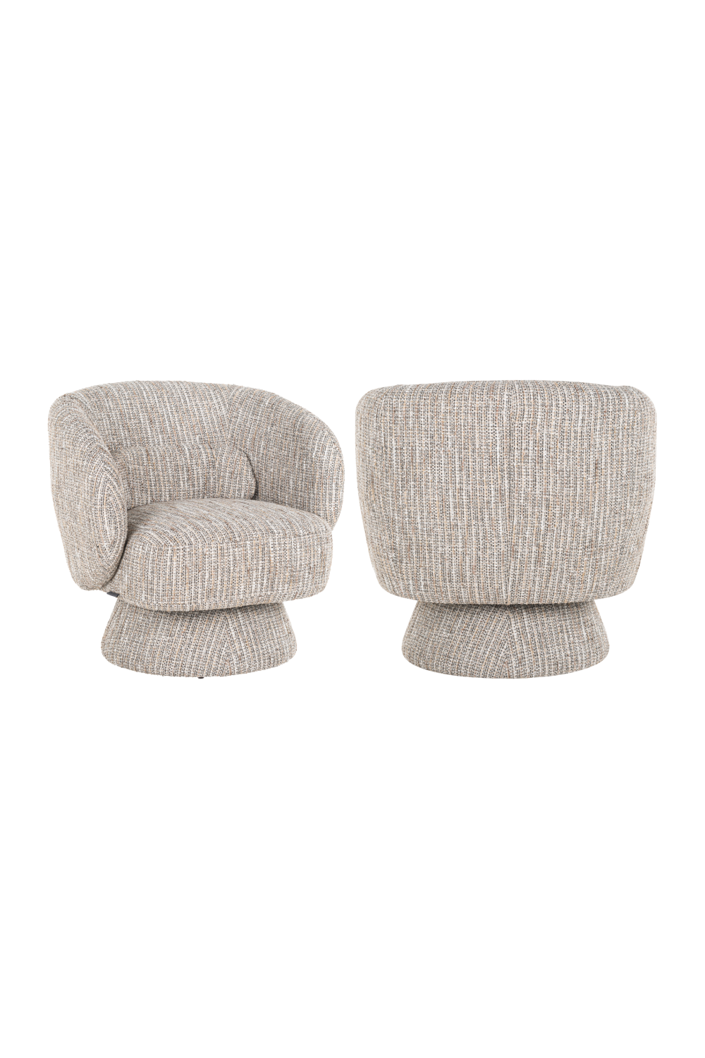 Splayed-Base Swivel Lounge Chair | Richmond Interiors Cavallo | Oroa.com