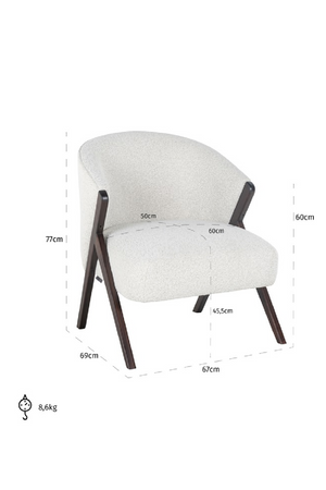 Triangle Patterned Lounge Chair | Richmond Interiors Mia | Oroa.com