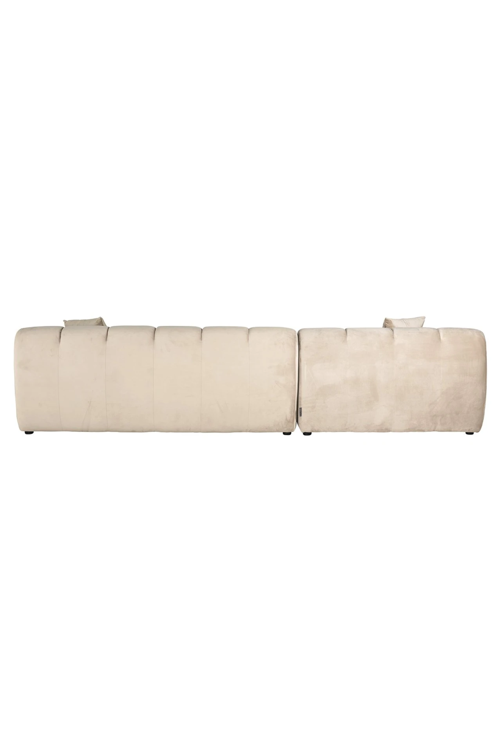 Khaki Velvet Channeled Sofa | OROA Cube | Oroa.com