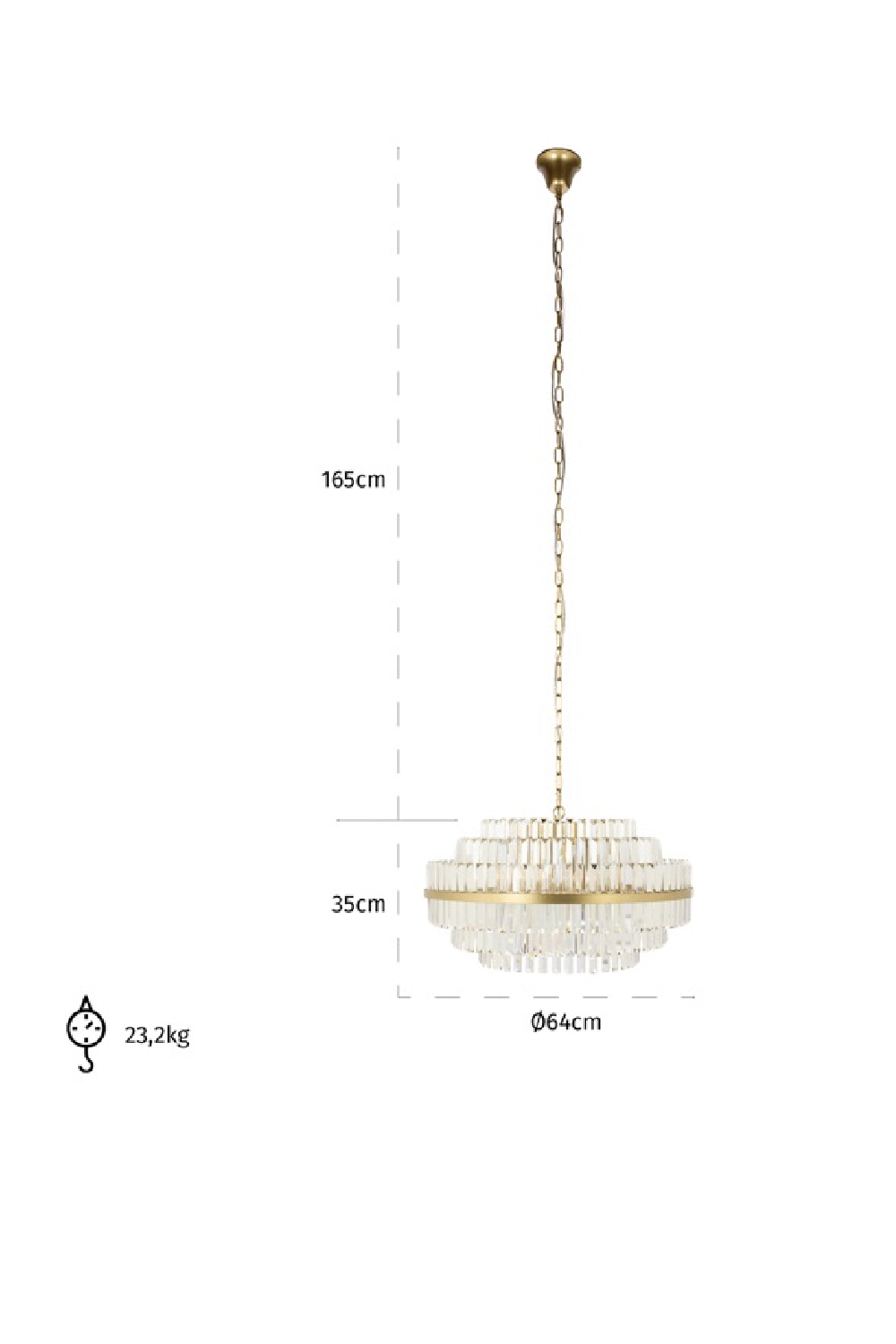 Crystal Hanging Lamp | Richmond Interiors Desire | Oroa.com