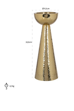 Gold Tapered Candle Holder | Richmond Interiors Lizz | Oroa.com