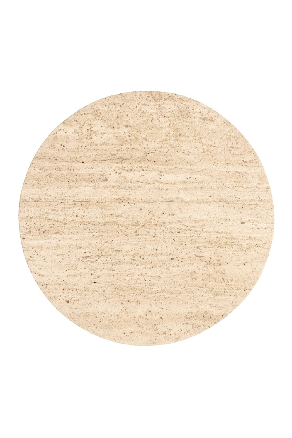 Round Travertine End Table | OROA Hampton | Oroa.com