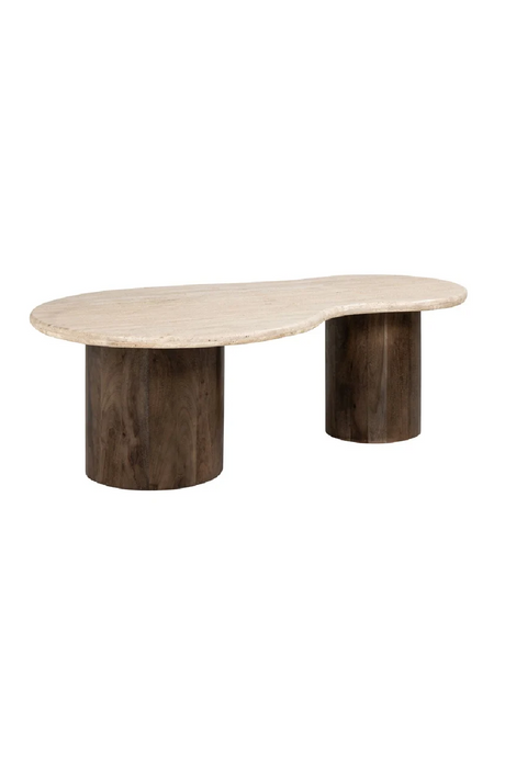 Organic-Shaped Travertine Coffee Table | Richmond Interiors Douglas | Oroa.com