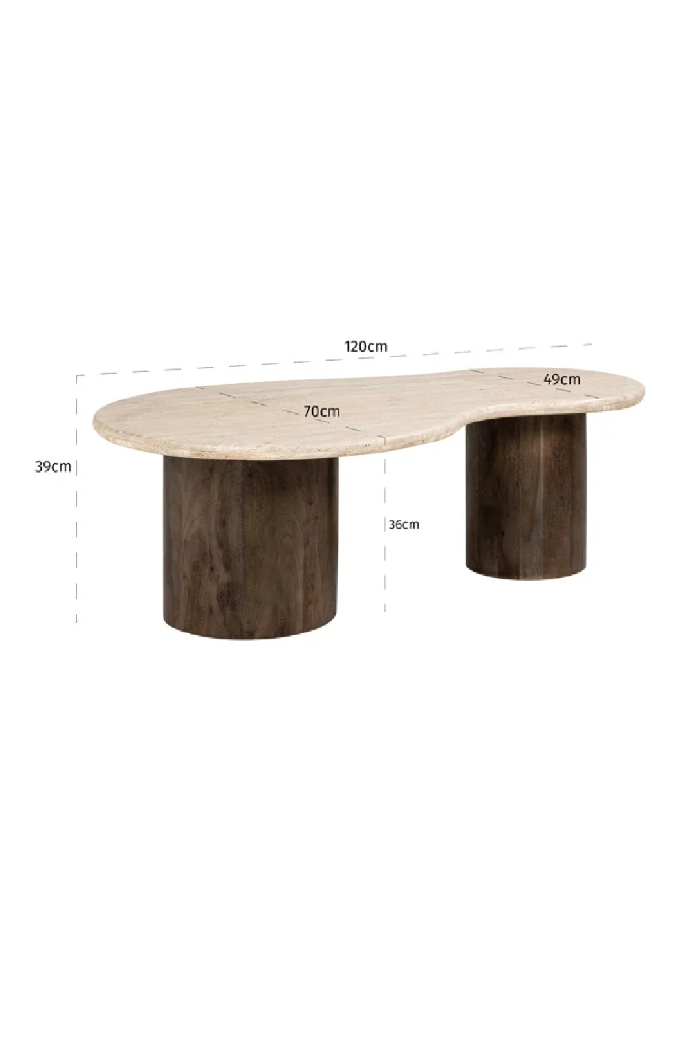 Organic-Shaped Travertine Coffee Table | OROA Douglas | Oroa.com