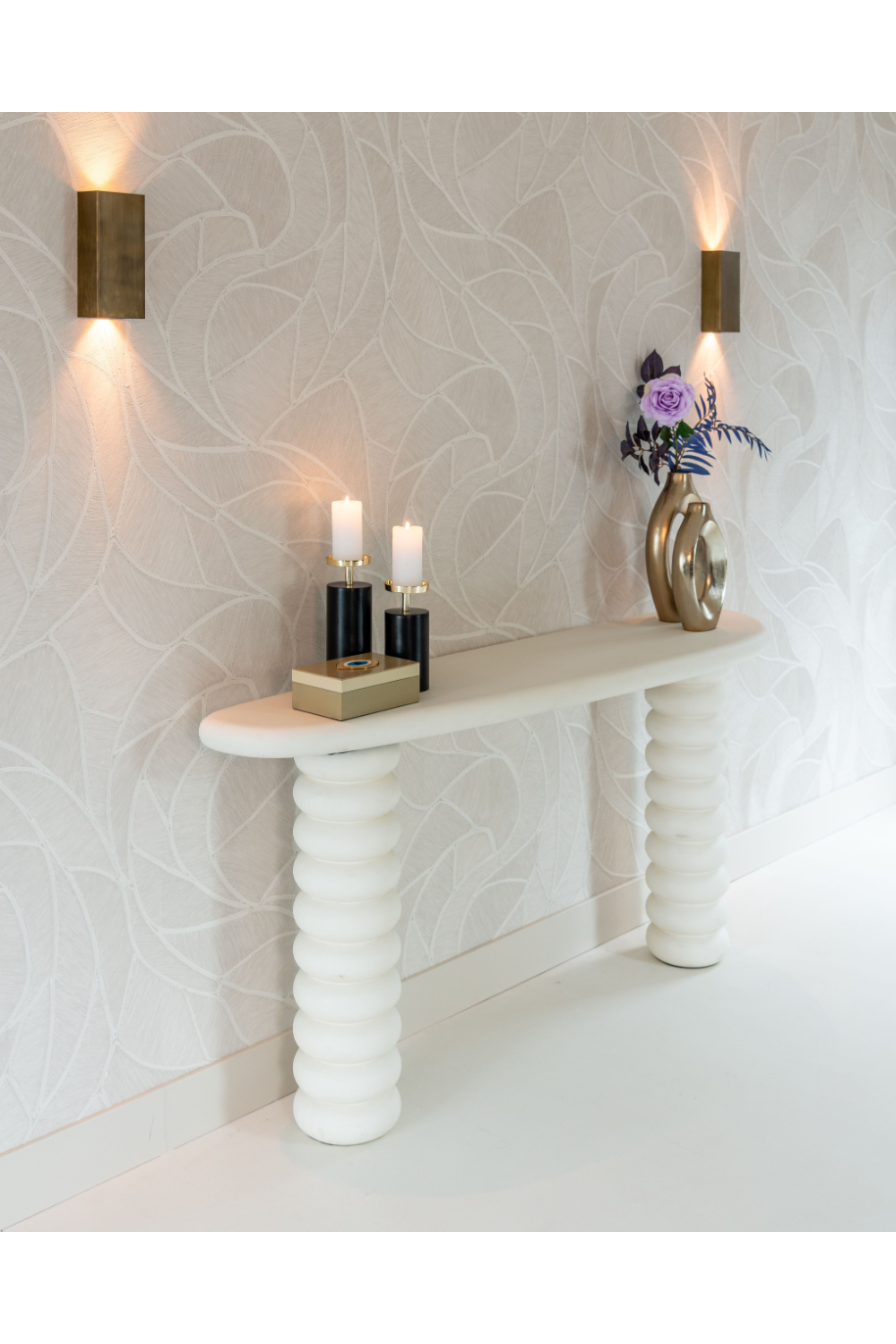 White Modern Console | OROA Bloomstone | Oroa.com